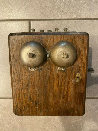 Antique Stromberg Carlson Wood Case Wall Mount Hand Crank Telephone Phone