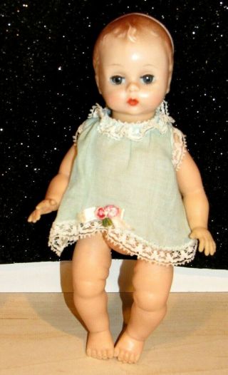 Htf Rare Vintage Madame Alexander 7” Baby Doll 1964 Fisher Quintuplet In Dress