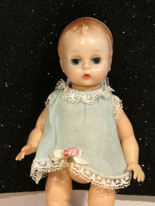 HTF RARE Vintage MADAME ALEXANDER 7” Baby Doll 1964 Fisher Quintuplet In Dress 2