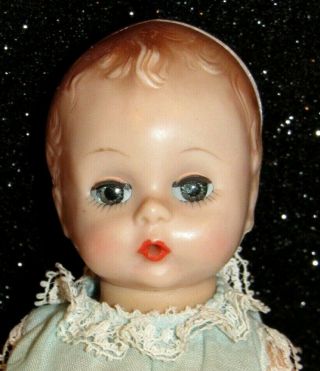 HTF RARE Vintage MADAME ALEXANDER 7” Baby Doll 1964 Fisher Quintuplet In Dress 3