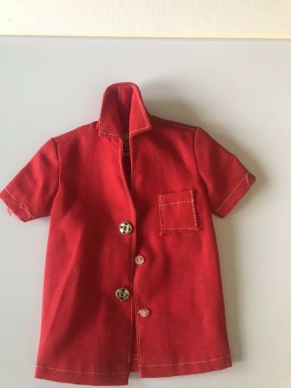Vintage Ken Doll Tm 1403 Going Bowling Red Shirt With Tag 1963.