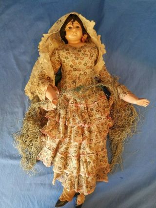 Great,  Quality Antique Vintage Celluloid Doll; Germany.  Open Mouth & Glass Eyes