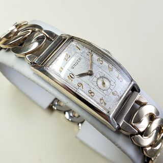 Rare Vintage 1938 Gruen Princeton Men’s Watch - 364 - 400 - Bad Dial - Cool Band