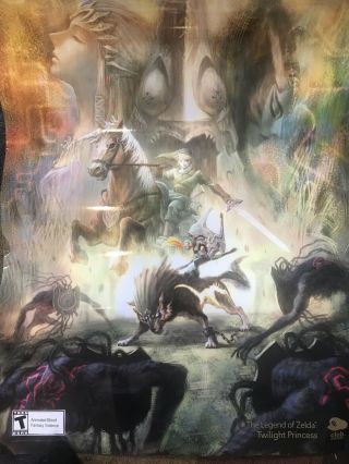 Legend Of Zelda Twilight Princess Poster Collectible Club Nintendo Rare