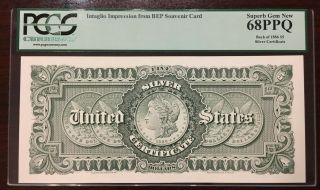 1886 $5 Bep Intaglio Impression Pcgs Gem 68 Ppq Silver Certificate Coin Rare
