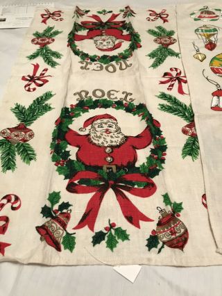Vintage Linen Christmas Tea Towels 2