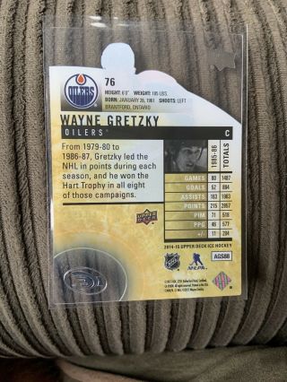 2015 - 16 UD Ice Wayne Gretzky Oilers SP 76 RARE Only 1 On ebay 2