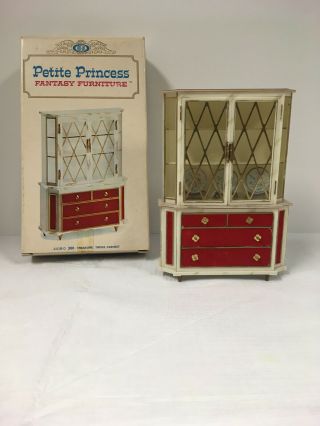 Vintage Petite Princess Dollhouse China Cabinet