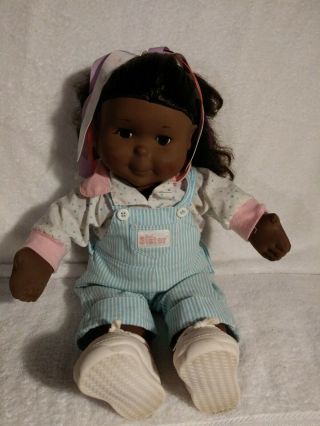 1986 Playskool My Buddy Kid Sister African American Doll 21 "