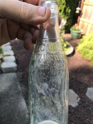Very Rare Coca - Cola 1900 To 1915 York,  Pennsylvania Bottle 7 Ounce