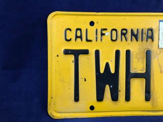1956 California License Plate TWH 826 Collector Vintage Antique 2