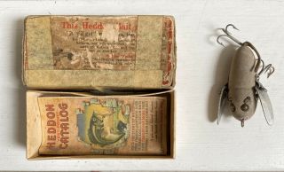 Vintage Fishing Lure Heddon Crazy Crawler Flocked Mouse One Old Bait