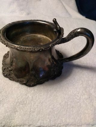 Antique Knickerbocker Silver Co.  Two Piece Shaving Mug