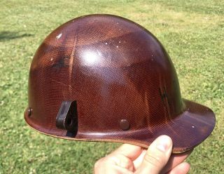 Rare Vintage Msa Skullgard Hard Hat Miner Steel Worker Bullard W/ Liner Antique