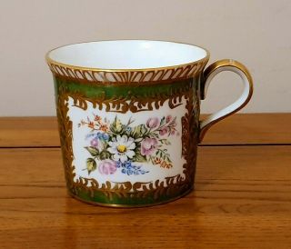 Very Rare Royal Crown Derby - Hand Painted Flower Cup - Signed -.