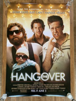 The Hangover Poster 27x40 Ds Rare Bradley Cooper Todd Phillips