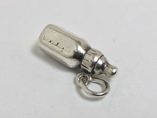 James Avery Retired Rare Sterling Silver 3d Baby Bottle Charm,  Just Cleaned