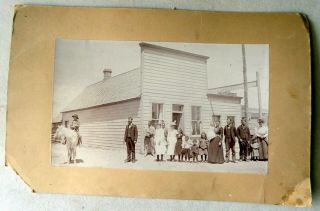 Antique 1900 Large Cabinet Photo Teton Idaho Market & Store With Owners Family
