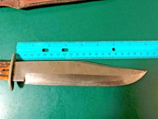 rare Solingen F.  A.  Bower Imp.  Co.  Germany 8 inch blade stag handle bowie knife 3