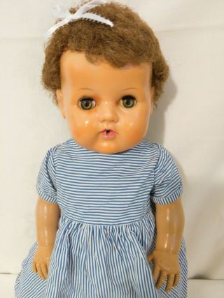 1959 20” Vintage Vinyl American Character Tiny Tears Baby Doll 2