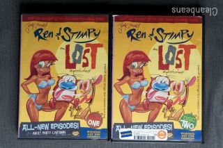 Ren And Stimpy The Lost Episodes Dvd Set Blockbuster Rental Version Rare