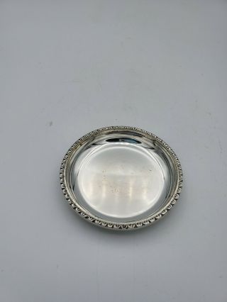 Vintage Silver Plated Miniature Tray Pin Dish 2.  5