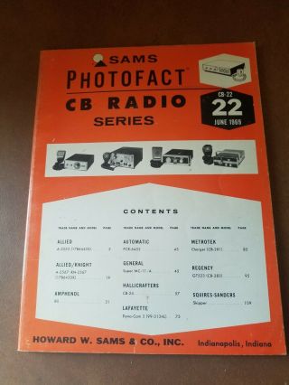 Sams Photofact Cb Radio Series 22 Allied Knight General Squires Hallicrafters,