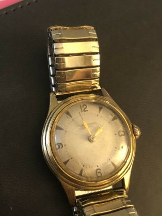 Waltham Swiss Made Men’s 18k Gold Plated Vintage Watch Antimagnetic Waterproof