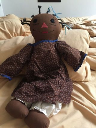 Large Vintage Black Americana Rag Doll