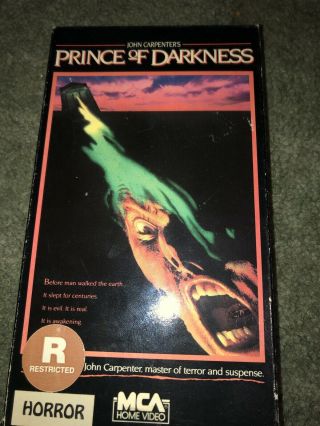 Prince Of Darkness Vhs John Carpenter 1987 Rare Horror Cult Classic
