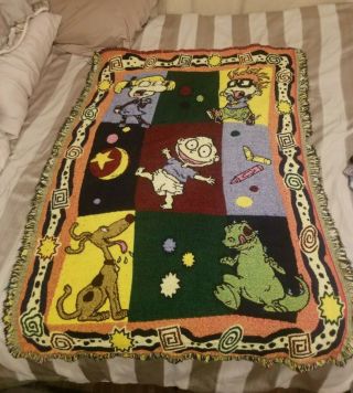 Vintage Rugrats Tapestry Throw Blanket Tommy Pickles - The Northwest Company 50x35