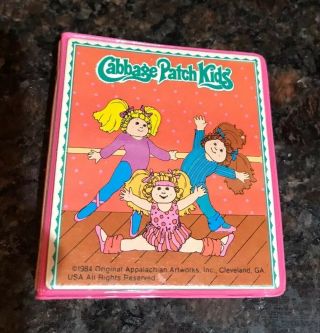 Vintage Small 3 Inch 1984 Cabbage Patch Kids Gymnastics 3 Ring Binder With Paper