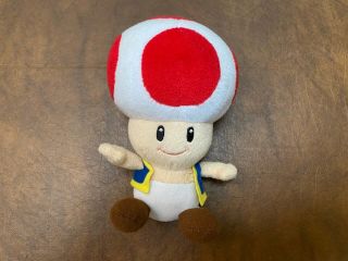 Mario Party 5 | Rare & Authentic Toad Plush - 2003 Sanei / Nintendo (no Tag)