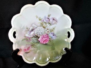 Antique R.  S.  Germany Porcelain Handled Cake Plate Kt6953