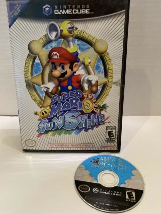 Mario Sunshine Nintendo Gamecube,  2002 Not For Resale Rare