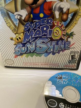 Mario Sunshine Nintendo GameCube,  2002 NOT FOR RESALE RARE 3