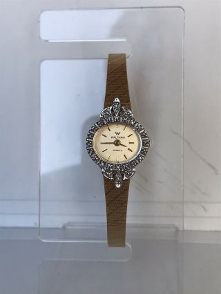 Waltham Rare Vintage Gold Tone Quartz Womens Ladies Wrist Watch