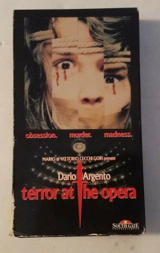 Terror At The Opera (vhs) 1987 Rare Horror,  Giallo Dario Argento Thriller