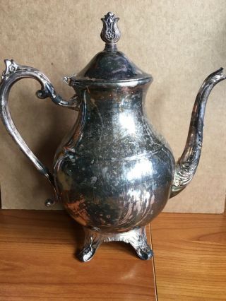 Antique Vintage F.  B.  Rogers 1883 Silverplate Coffee / Teapot 10 " Tall
