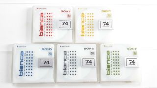 Sony Bianca Md 74 First Edition Minidiscs,  Made In Japan,  Very Rare
