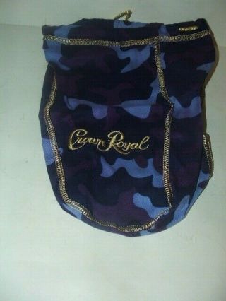 Rare Crown Royal Limited Edition Purple Camo Fabric Bag 9 " Euc Buy It Now Bonus
