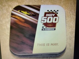 2020 Indy 500 Silver Garage Pit Pin Badge Rare In Souvenir Tin