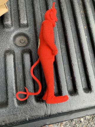 Rare Antique 1950’s Shackman Little Red Devil Satan Halloween Figure Toy 2