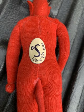 Rare Antique 1950’s Shackman Little Red Devil Satan Halloween Figure Toy 3