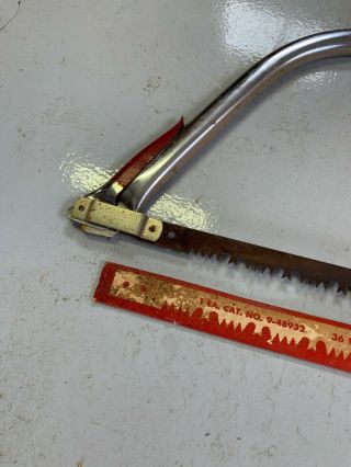 Rare Vintage Sears Craftsman Large Size Metal Pruning Bow Saw 36” Extra Blade 3