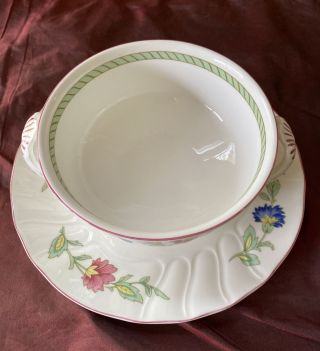 Rare Villeroy & Boch PERSIA Scalloped Soup Bowl & Plate - 2