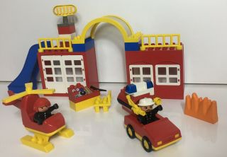 Vintage Lego Duplo 2693 Fire Station Rare Collectible Set 1995