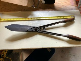 Rare Antique Vintage Wiss Pruning Hedge Shears Tool Made In Usa
