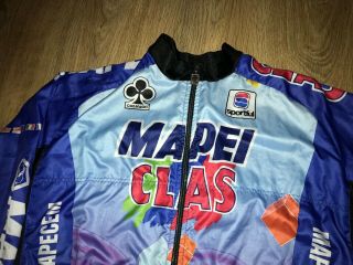 Mapei Clas Colnago Sportful rare vintage cycling windbreaker jacket size M - L 3