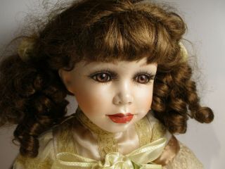 Vintage Porcelain Doll With Stand 22 Iches